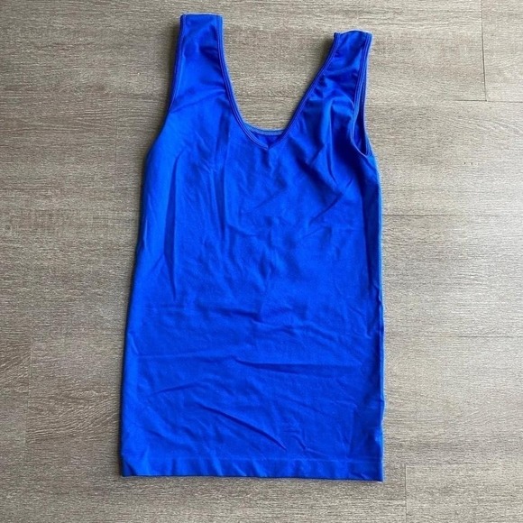 The Unbranded Brand Tops - No Brand Bright Royal Blue‎ Athletic Body-con Tank Top 1286